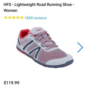 Size 7 Xero shoes. Gray with pink lining.